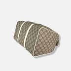 Boston GG Supreme Canvas  Beige & White Silver Hardware 30cm