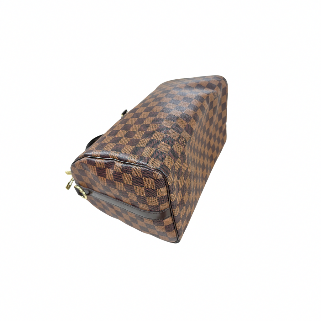 Speedy Bandoulière 30 Damier Ebene Canvas Gold Hardware