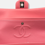 Classic Double Flap Medium Coral Orange Patent Leather