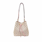 NèoNoè MM Bucket Bag Damier Azur Canvas Rose Ballerina Gold Hardware