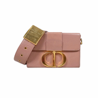 Montaigne 30 Poudre Pink Calfskin Leather Gold Hardware