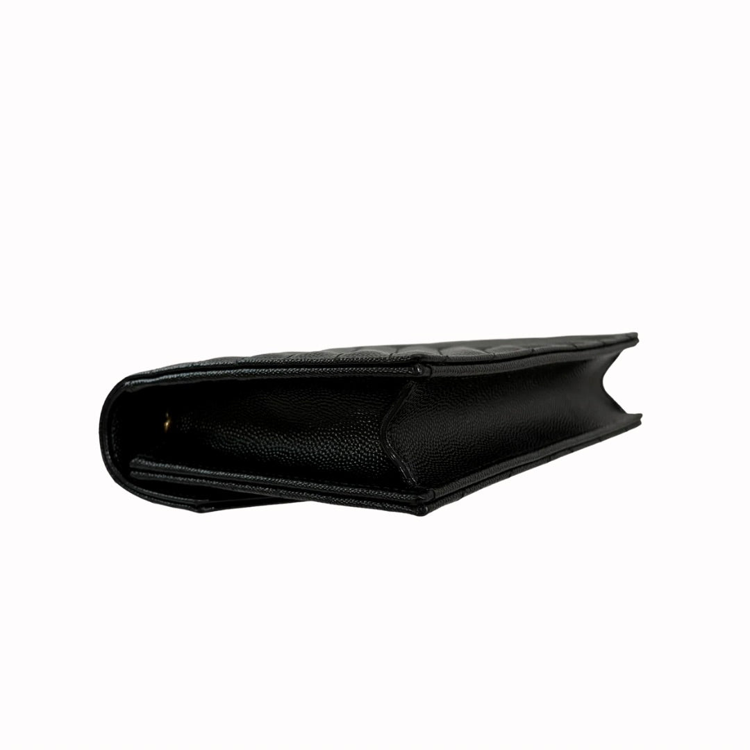 Classic Cassandre Chain Wallet Black Gold-Tone Hardware