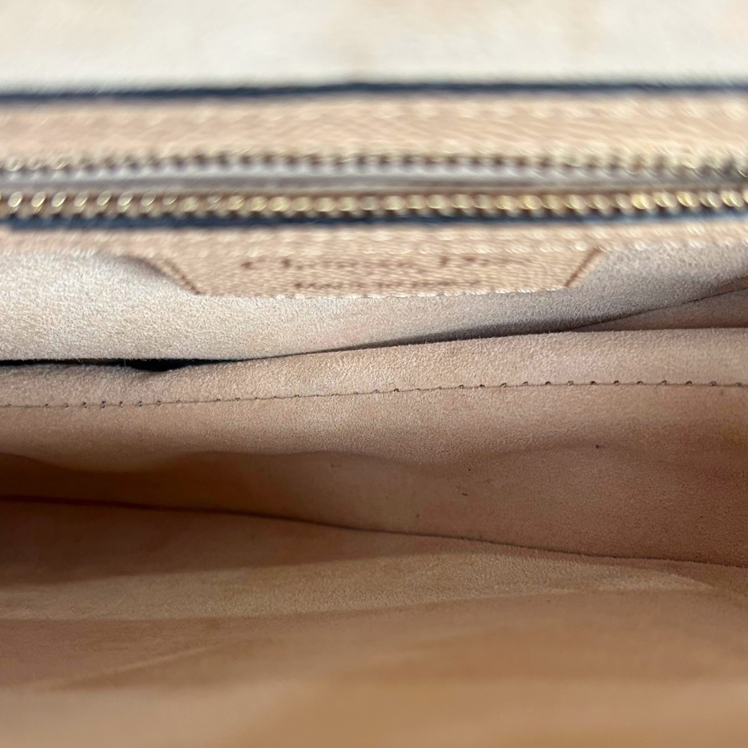 Saddle Bag Medium Beige Grained Calfskin Leather Gold Hardware