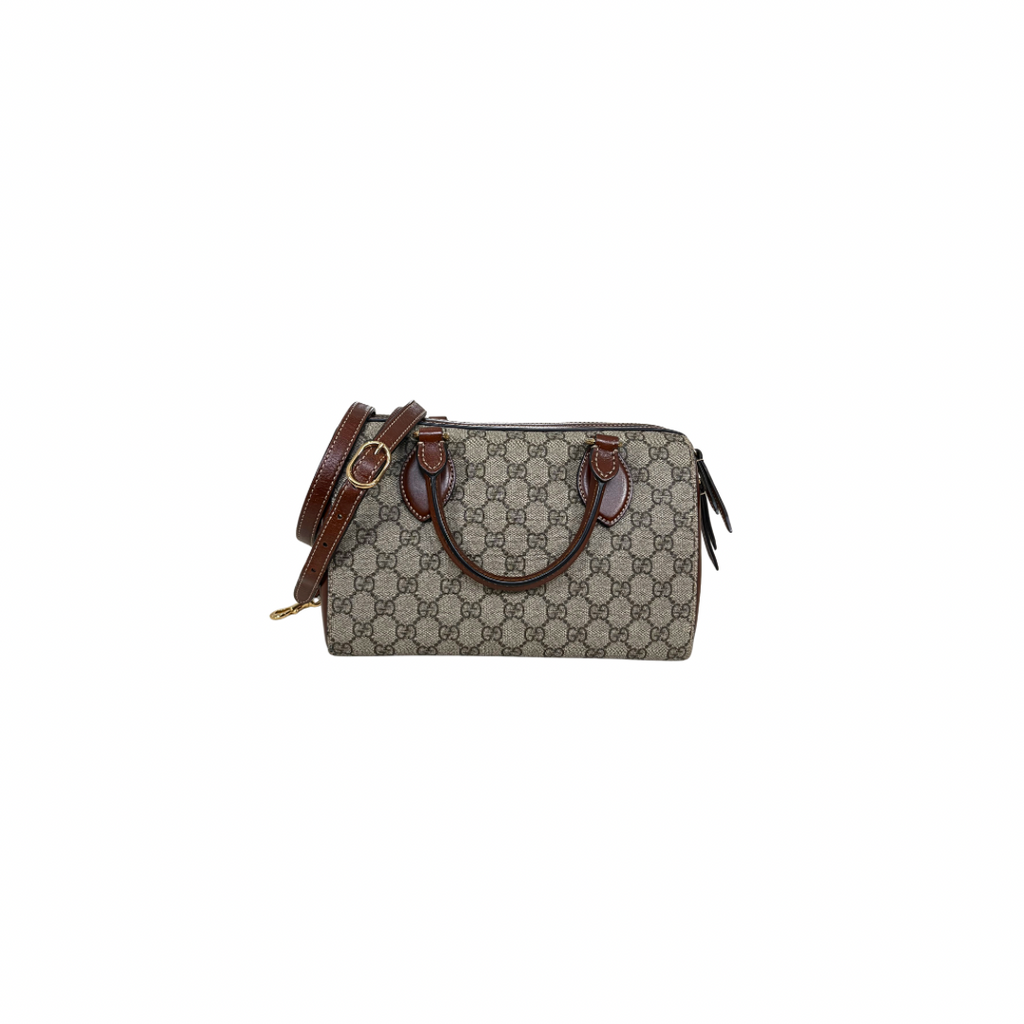 Boston Bag Small GG Supreme Canvas Gold Hardware