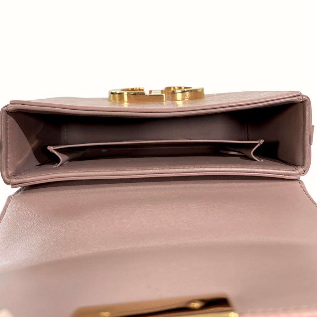 Montaigne 30 Poudre Pink Calfskin Leather Gold Hardware