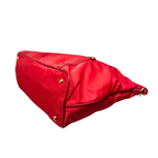 Tessuto Tote Red Saffiano Leather Gold Hardware