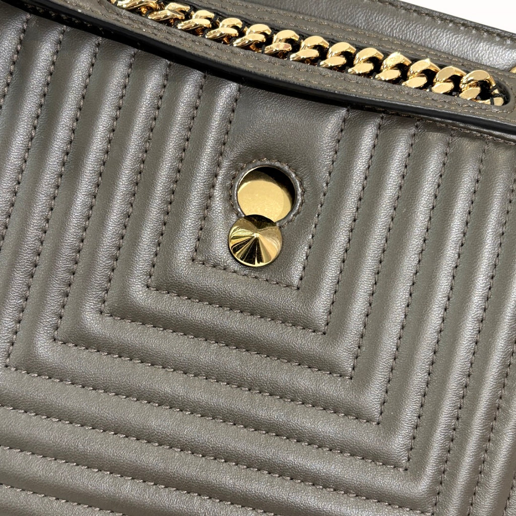 Dotcom Click Bag Gray Gold Hardware