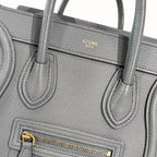 Nano Luggage Grey Kohl Drummed Calfskin Leather