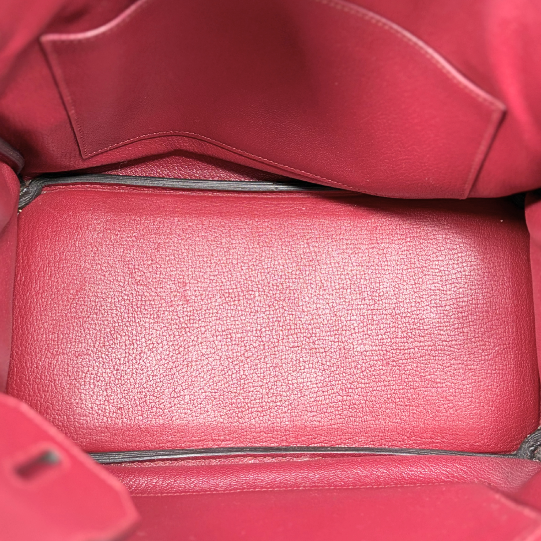 Birkin 30 Rouge H Togo Leather Stamp X Palladium Hardware