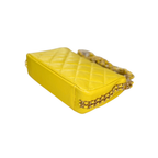 23C Collection Seasonal Flap Lemon Yellow Caviar Gold Hardware Microchip