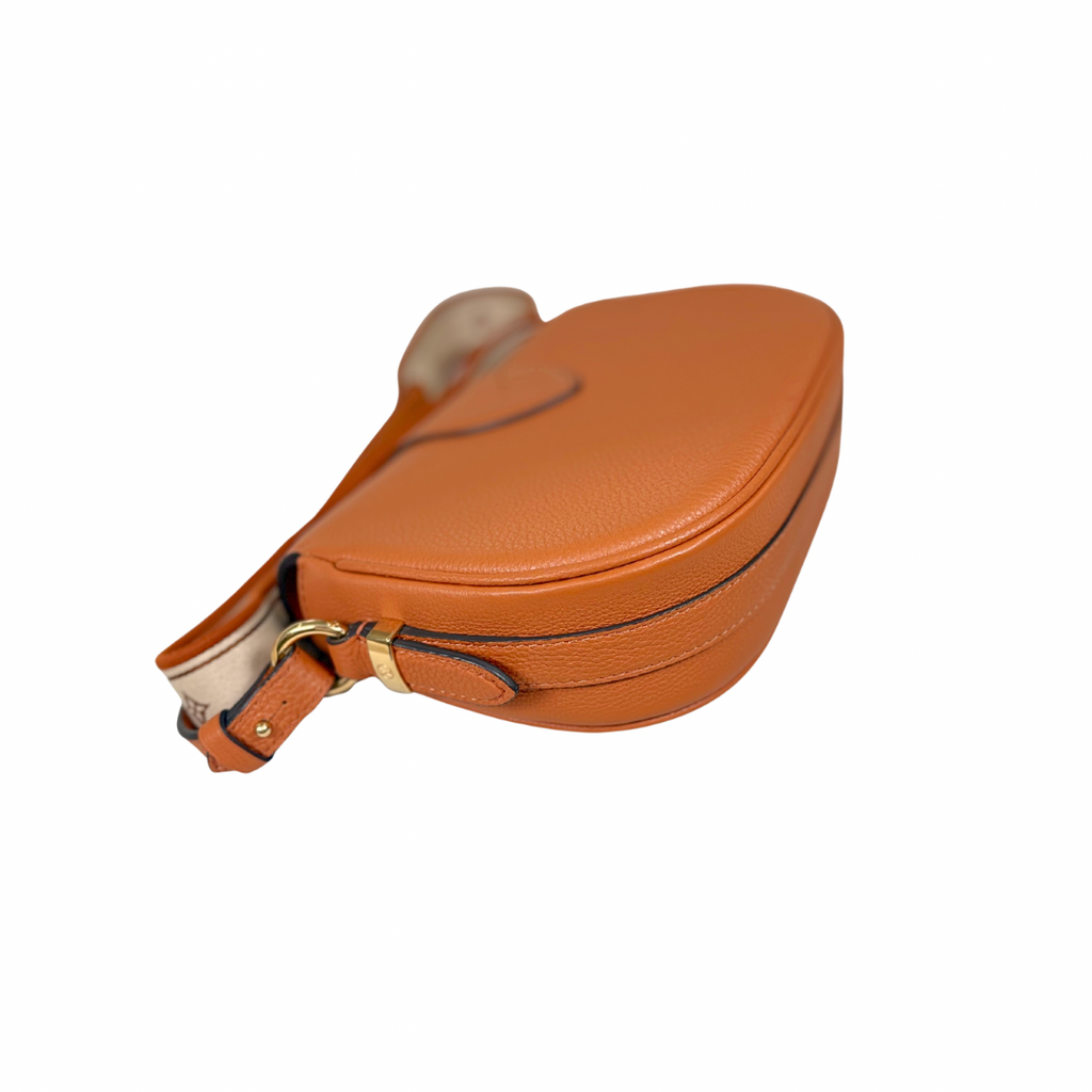 Pont 9 PM Caramel Brown Grained Leather Gold Hardware