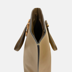 Virtus Bucket Shopper Bag Olive Brown Gold Hardware