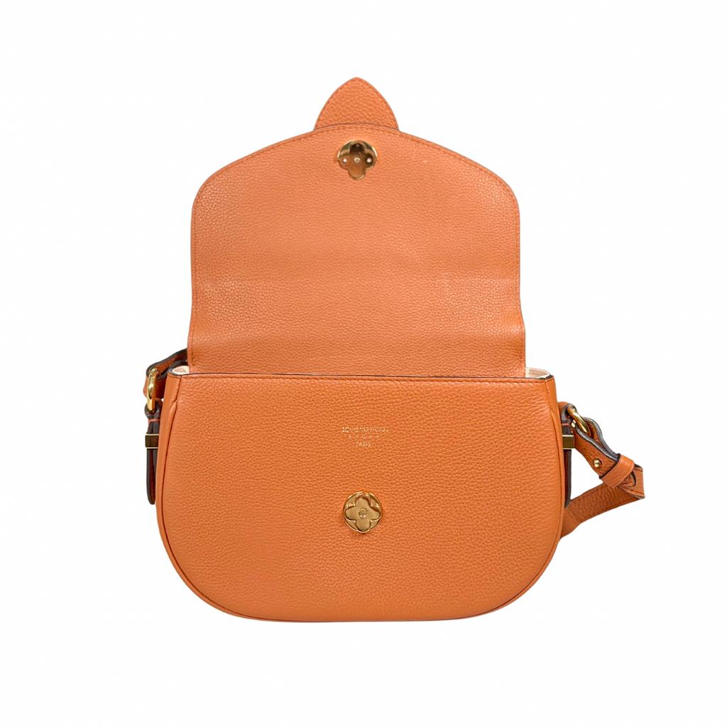 Pont 9 PM Caramel Brown Grained Leather Gold Hardware