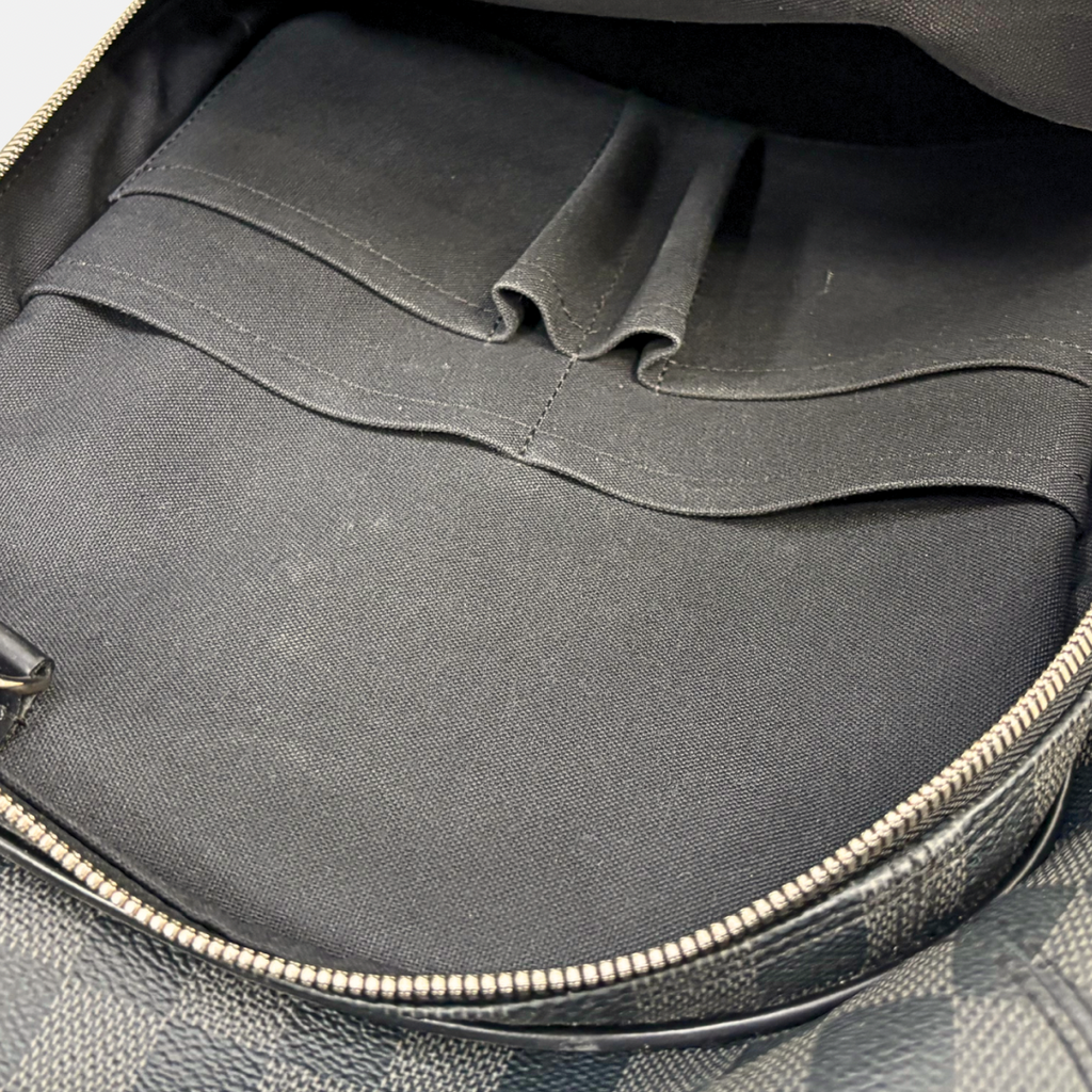 Damier Graphite Canvas Backpack Black Silver Hardware