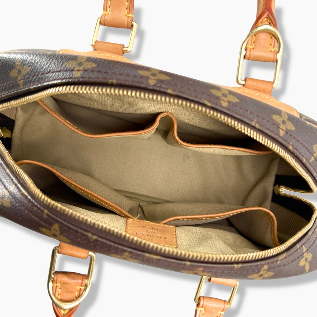 Trouville Monogram Canvas Handbag Gold Hardware