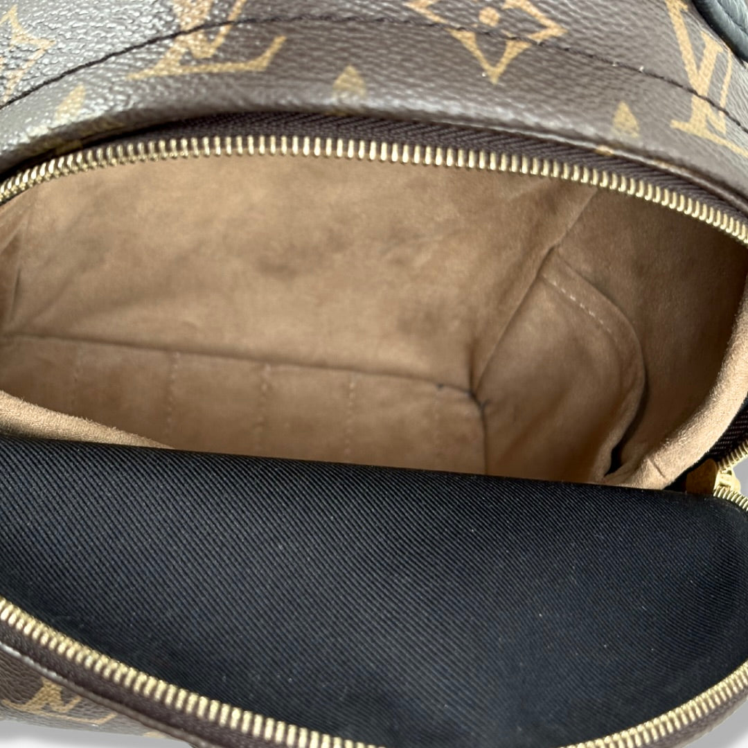 Palm Springs Monogram Canvas Mini Backpack Gold Hardware
