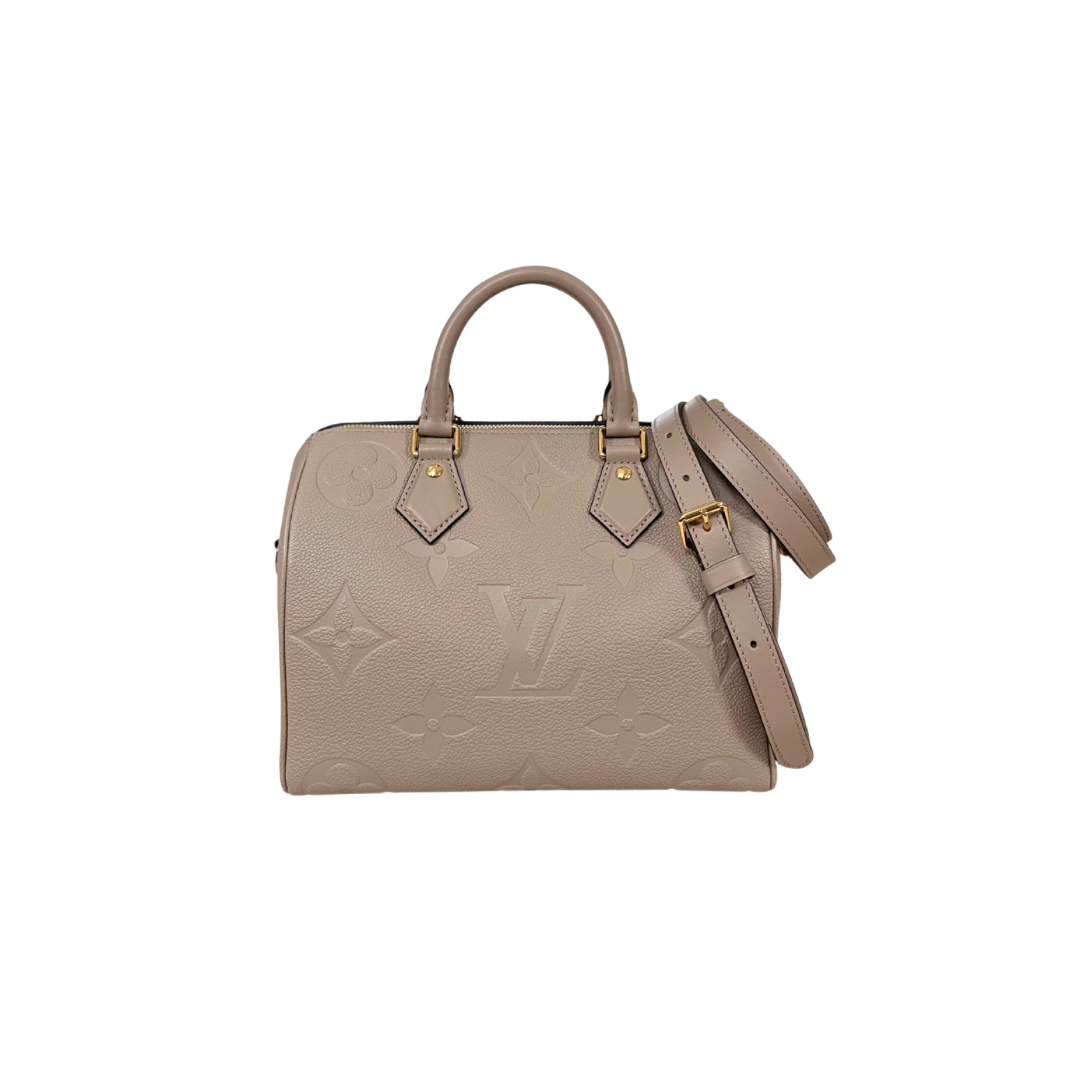 Speedy Bandouliere 25 Monogram Empreinte Beige Gold Hardware