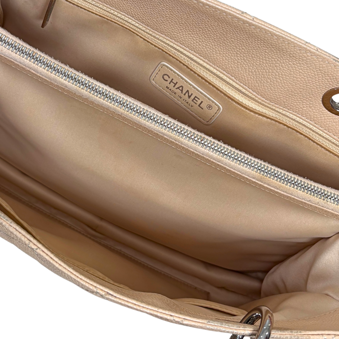 GST Beige Caviar Leather Silver Hardware Series 17