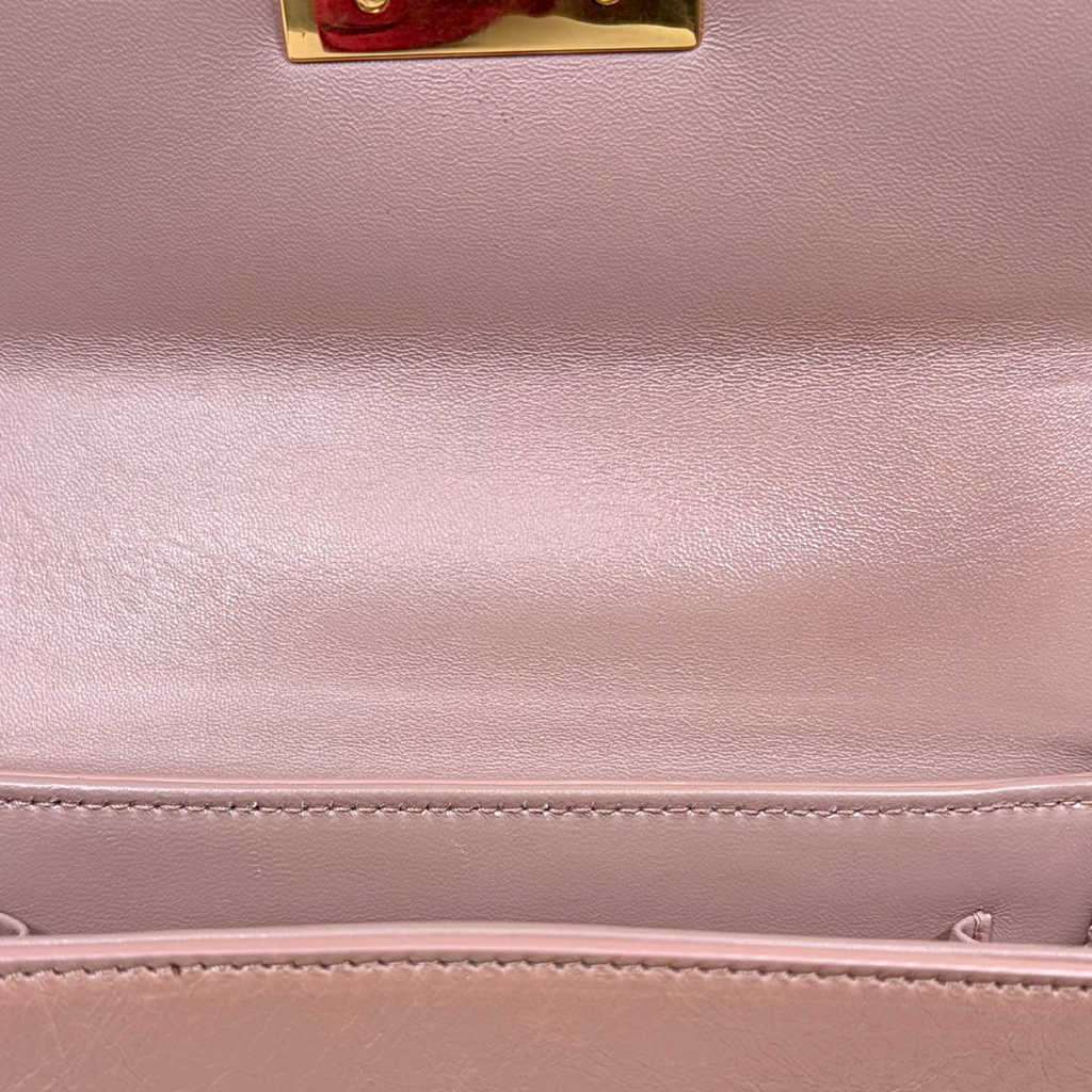 Montaigne 30 Poudre Pink Calfskin Leather Gold Hardware