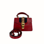 Sylvie Mini Red Cherry Line Gold Hardware