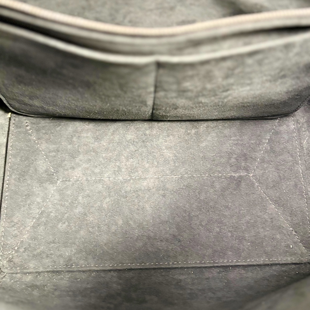 Lock Me Tote Bag Black Python Leather Silver Hardware