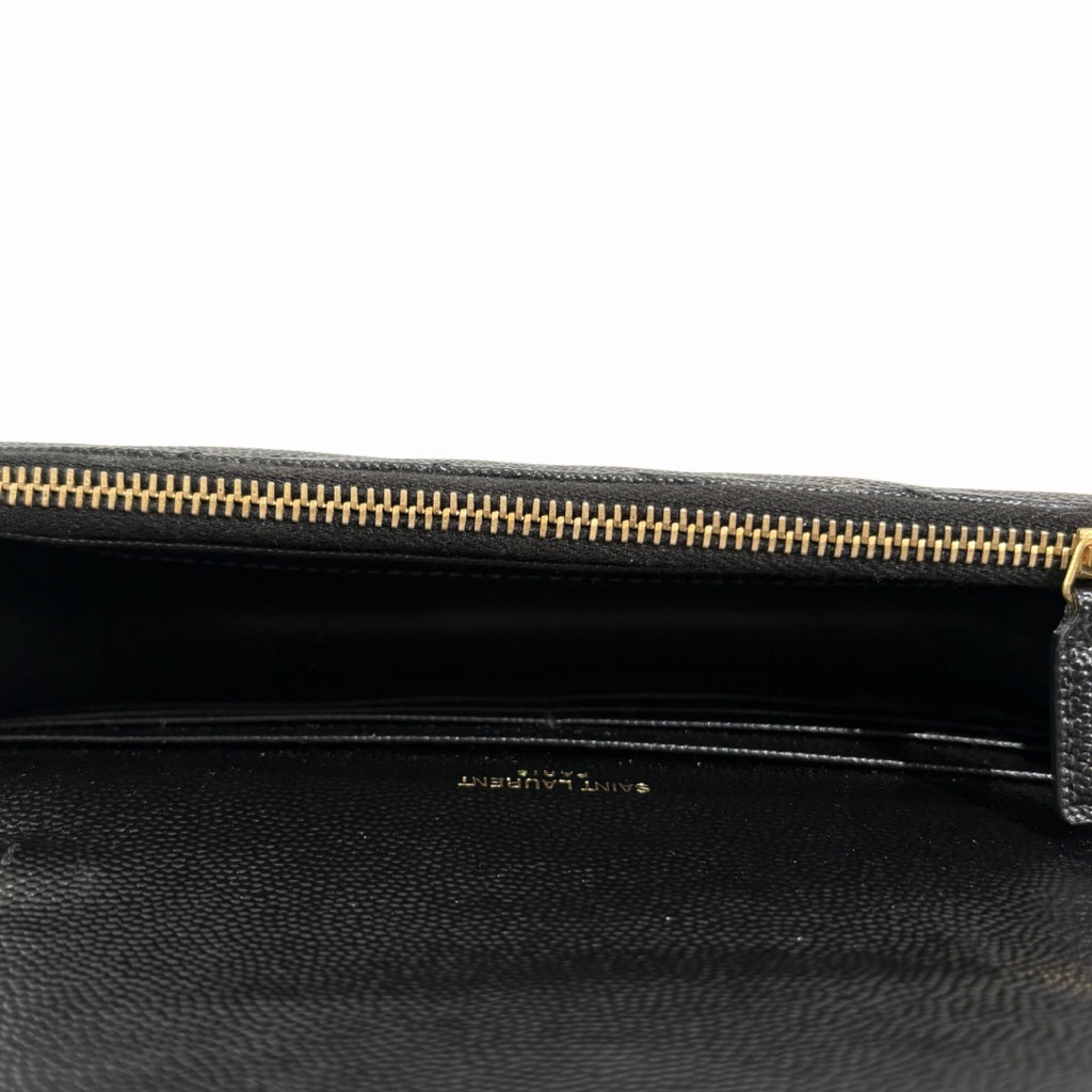 Classic Cassandre Chain Wallet Black Gold-Tone Hardware