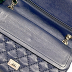 Reissue Bag Navy Blue Calfskin Leather Silver-tone Hardware