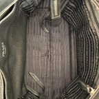 Vitello Phenix Black Tote Bag Silver Hardware