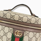Ophidia Cosmetic Case GG Supreme Canvas Gold Hardware