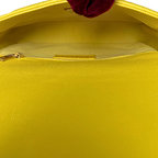 23C Collection Seasonal Flap Lemon Yellow Caviar Gold Hardware Microchip