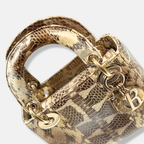 Mini Lady Dior Python Snakeskin Gold Hardware