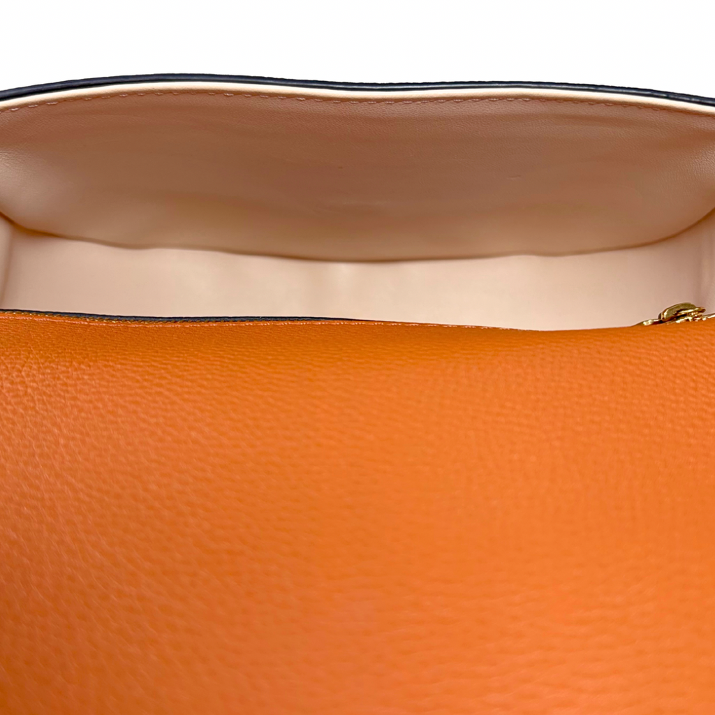 Pont 9 PM Caramel Brown Grained Leather Gold Hardware