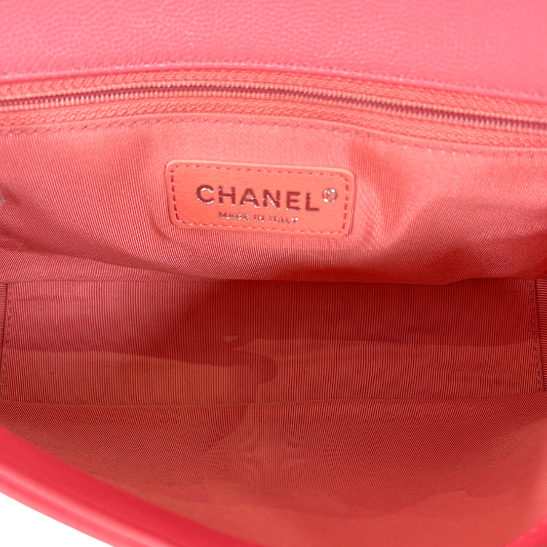 Runway All Pink Flap Bag Caviar Leather Series 30