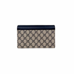 GG Supreme Canvas Bi-Color Wallet On Chain Gold Hardware