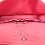 Classic Double Flap Medium Coral Orange Patent Leather Series 21
