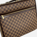 Sabana Case Bag Damier Ebene Leather Gold Hardware