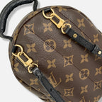 Palm Springs Monogram Canvas Mini Backpack Gold Hardware