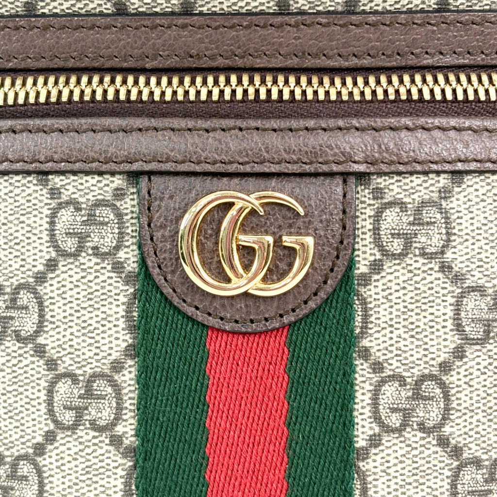 Ophidia Cosmetic Case GG Supreme Canvas Gold Hardware