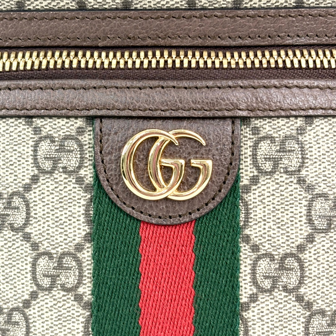 Ophidia Cosmetic Case GG Supreme Canvas Gold Hardware