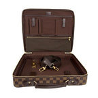 Sabana Case Bag Damier Ebene Leather Gold Hardware