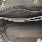 Shopping Tote Bag Woven Chain Black Caviar Leather Ruthenium Hardware Series 22
