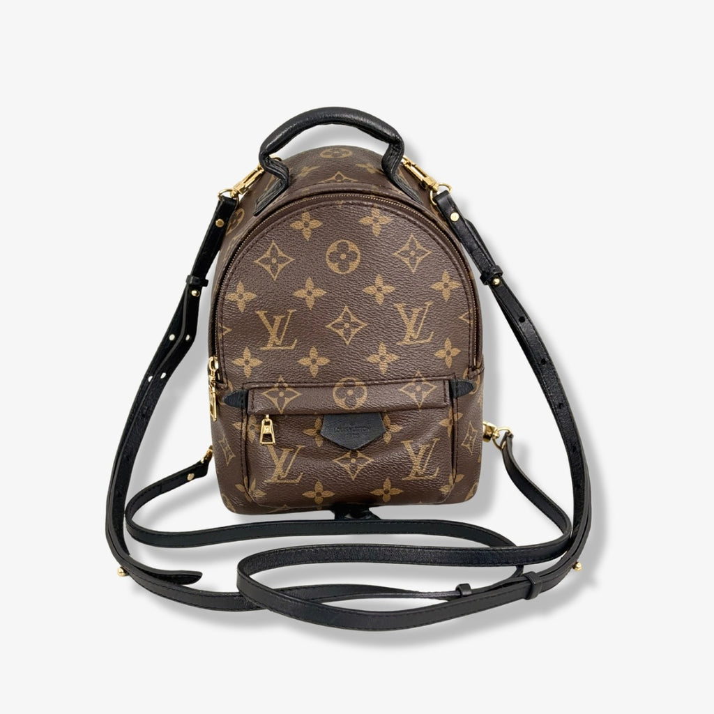 Palm Springs Monogram Canvas Mini Backpack Gold Hardware