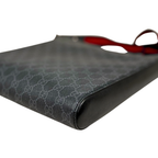 GG Supreme Black Messenger Bag Grey & Black Monogram Canvas