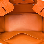 Birkin 35 Orange Togo Palladium Hardware Square N