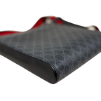 GG Supreme Black Messenger Bag Grey & Black Monogram Canvas
