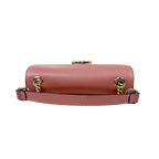 Pebbled Leather Interlocking G Small Light Pink Gold-Tone Hardware