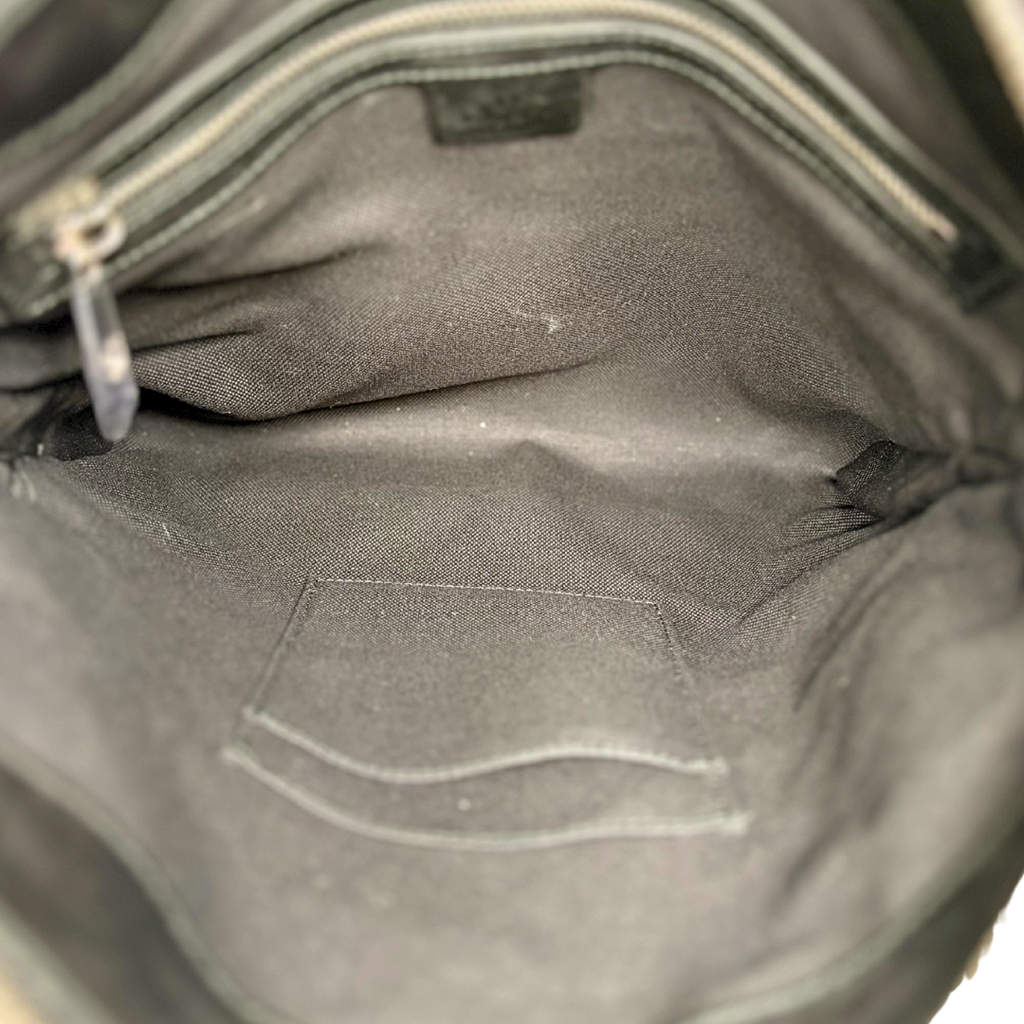 GG Supreme Black Messenger Bag Grey & Black Monogram Canvas