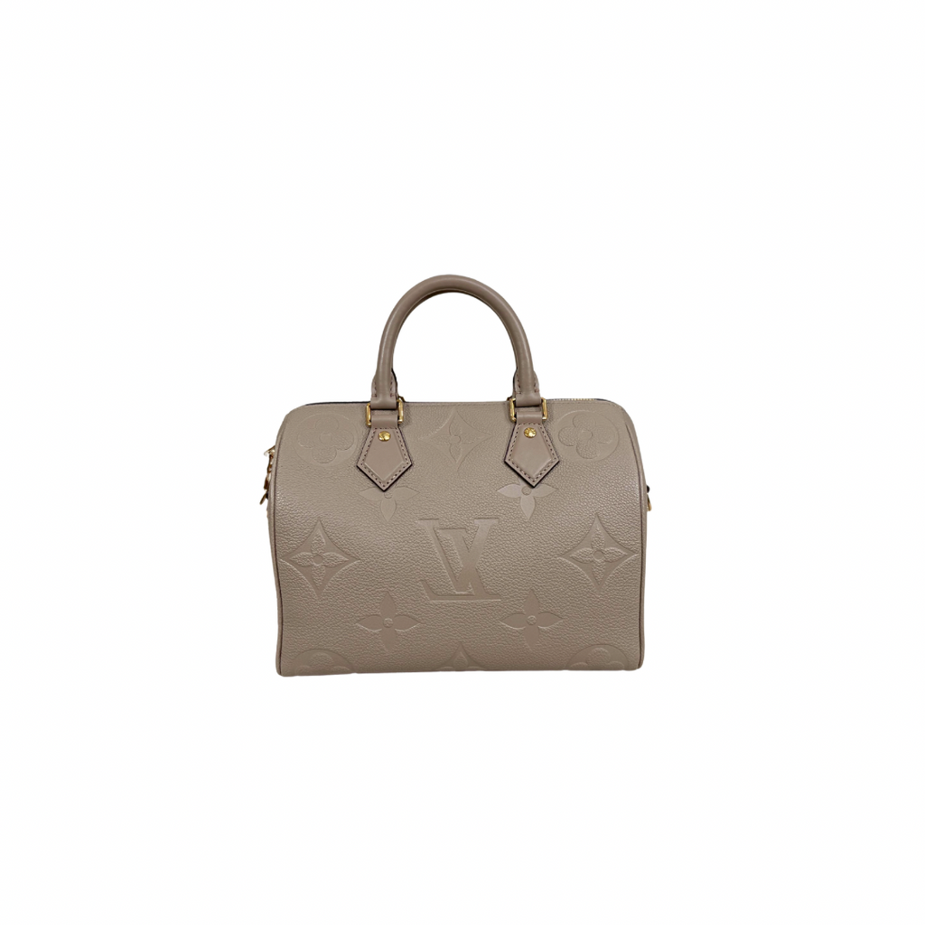 Speedy Bandouliere 25 Monogram Empreinte Beige Gold Hardware