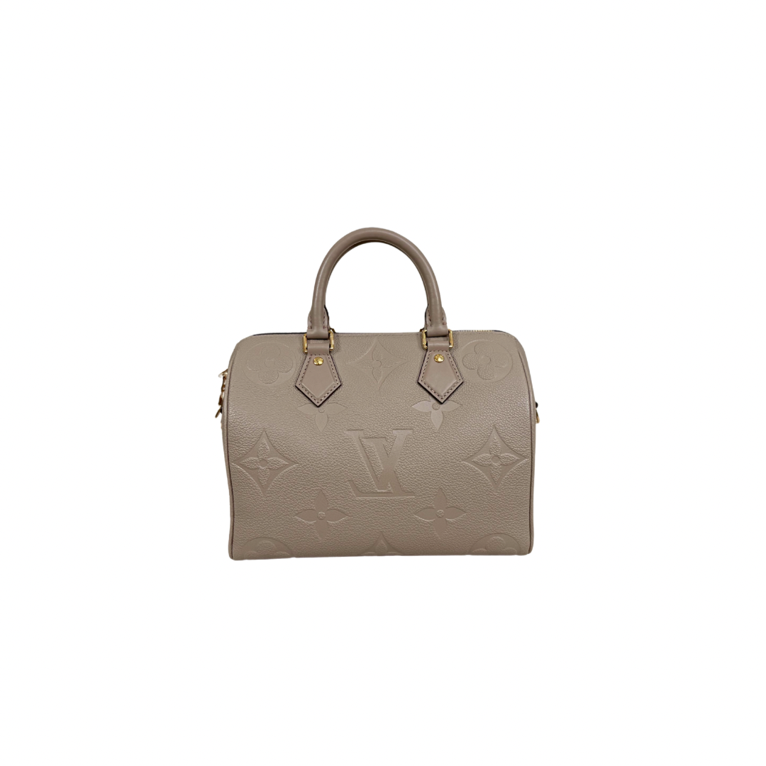 Speedy Bandouliere 25 Monogram Empreinte Beige Gold Hardware