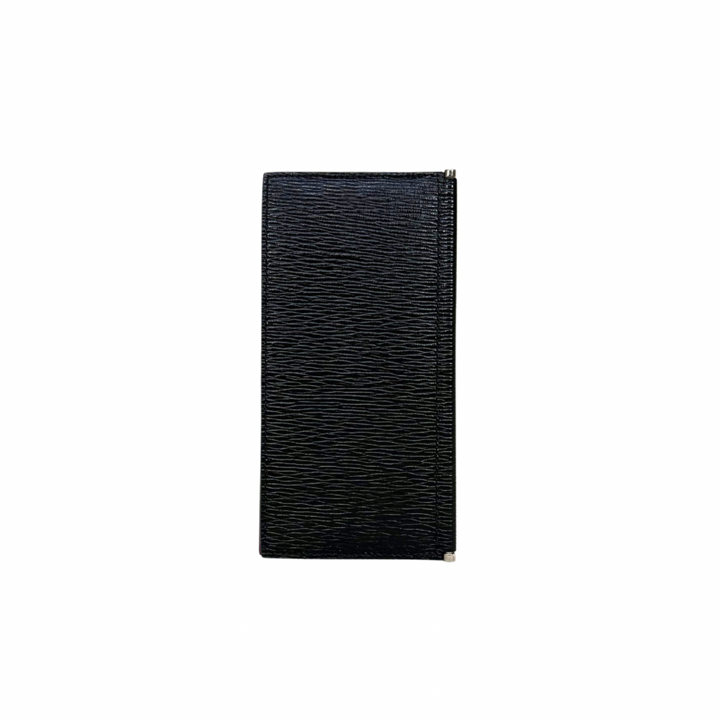 Gancini Bi-Fold Wallet Black Silver Hardware